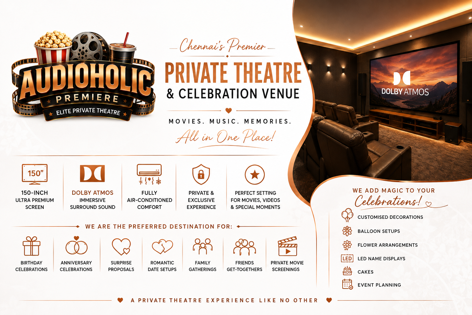 Audioholic Premiere — Chennai's Premier Private Theatre